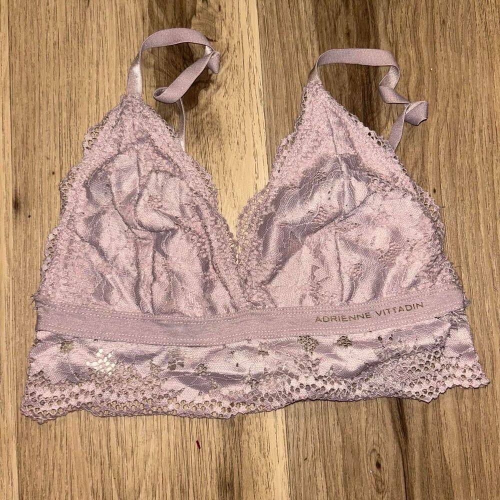 Adrienne-vittadini Women's Pink and Purple Bra